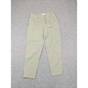 Reiss Pants Mens 30 Green Linen Blend Relaxed Chino Elastic Waist Drawstring